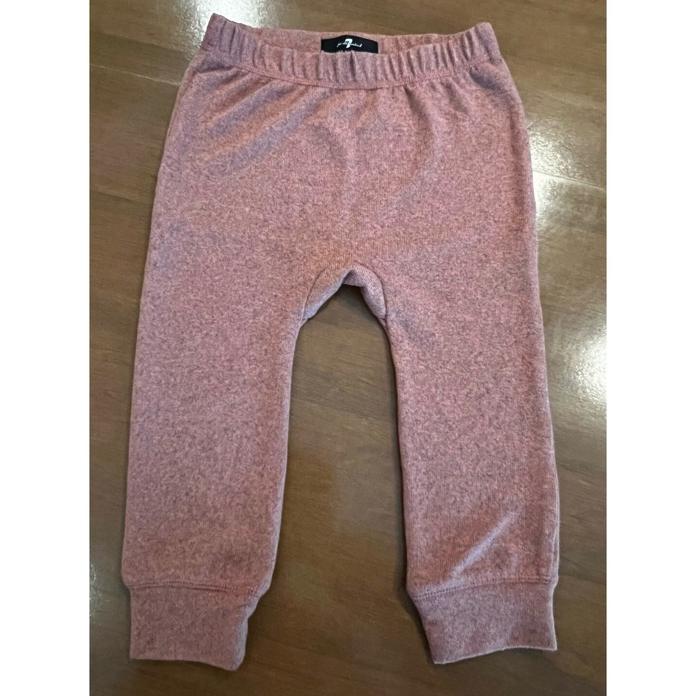 7 For All Mankind Girls 2T Jogger Pants Pink Jogger Designer Comfort Pull On
